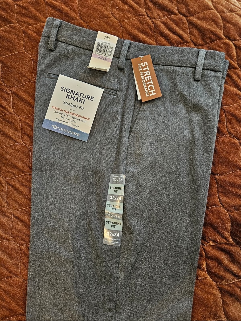 Brand new Dockers Men's Straight Leg pants in Gray 32x34
